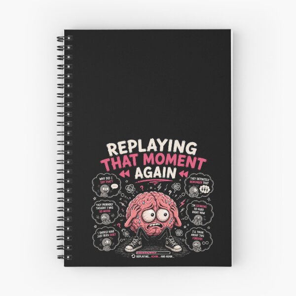 Item preview, Replaying That Moment Again Funny Overthinking Brain Meme Design designed and sold by MotylekAnia.