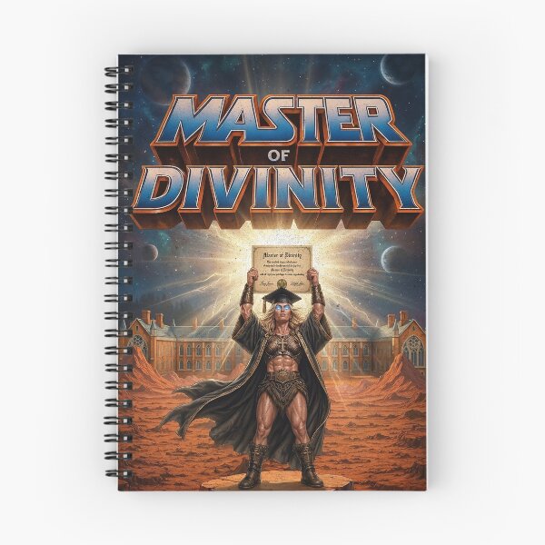 Item preview, Master of Divinity – Retro Fantasy Power Graduate Parody designed and sold by Alt Christian.
