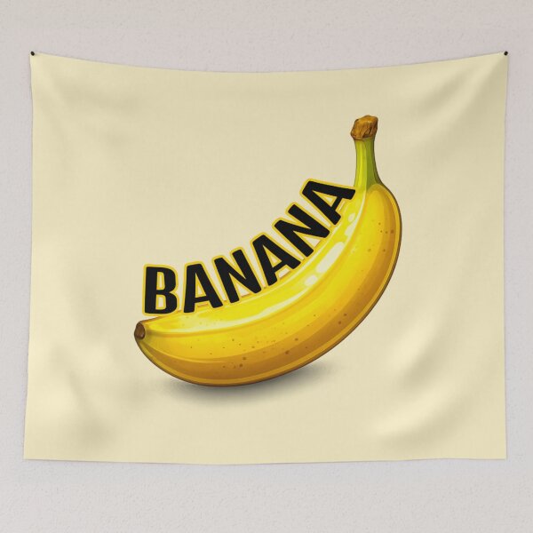 Item preview, Banana Typography Fruit Pop Art Design designed and sold by PixelParinda.