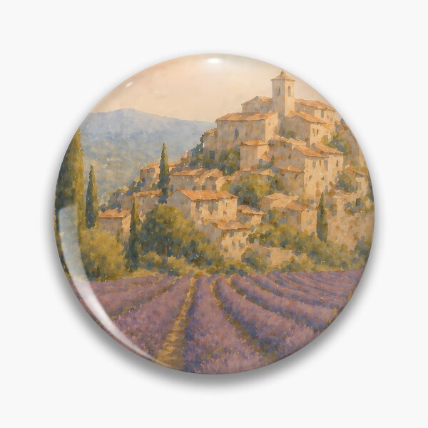 Item preview, Provence Lavender Field Watercolor Poster, French Countryside Art, Purple Flower Landscape, Vintage Aesthetic Wall Art designed and sold by Art-Selling.