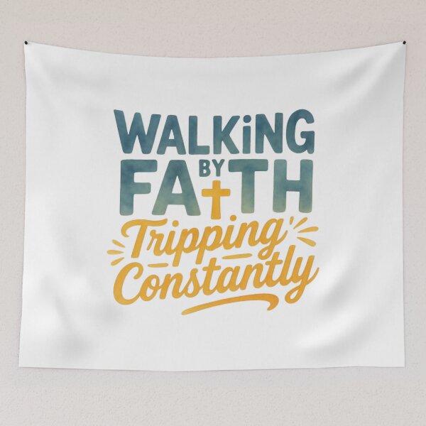 Item preview, Walking By Faith Tripping Constantly - Funny Christian Humor T-Shirt designed and sold by MerchlyMike.