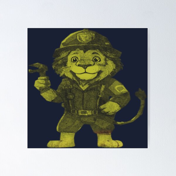 Item preview, Lion Firefighter designed and sold by kinpirks.