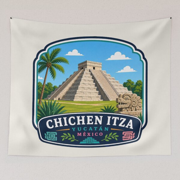 Item preview, Chichén Itzá, Yucatán, Mexico - El Castillo Pyramid designed and sold by Myra365Art.