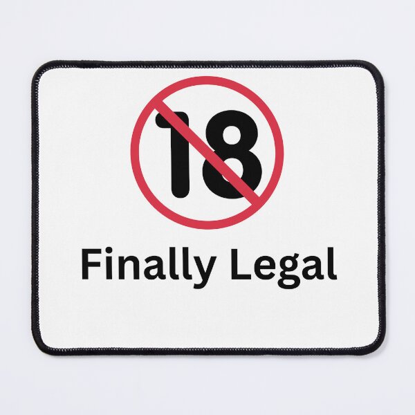 Item preview, 18 Finally Legal - 18th Birthday designed and sold by UnrealShopKelko.