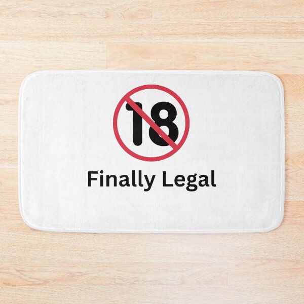 Item preview, 18 Finally Legal - 18th Birthday designed and sold by UnrealShopKelko.