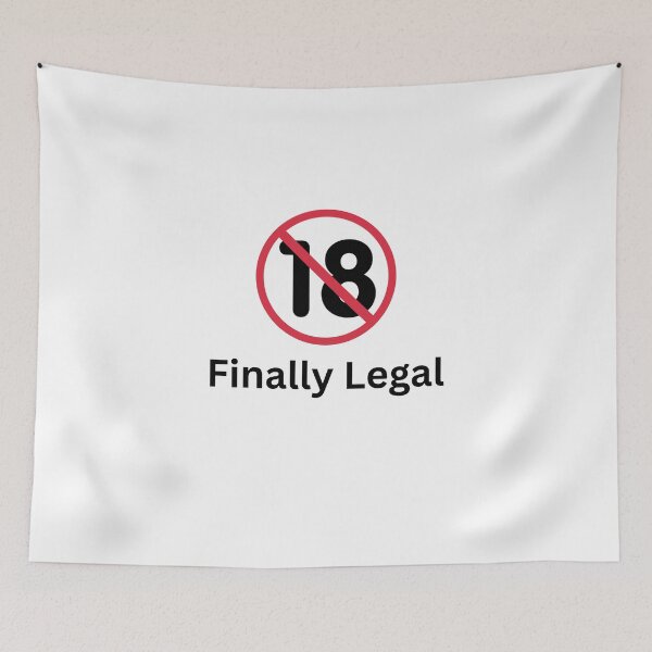 Item preview, 18 Finally Legal - 18th Birthday designed and sold by UnrealShopKelko.