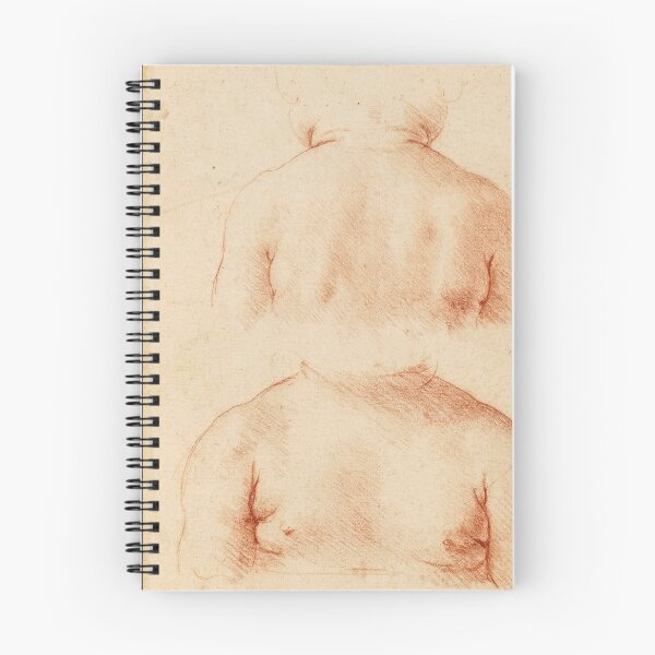 Item preview, Bust of a Child From Front and Back by Leonardo da Vinci Sanguine Renaissance Drawing Print designed and sold by artofuniverse.