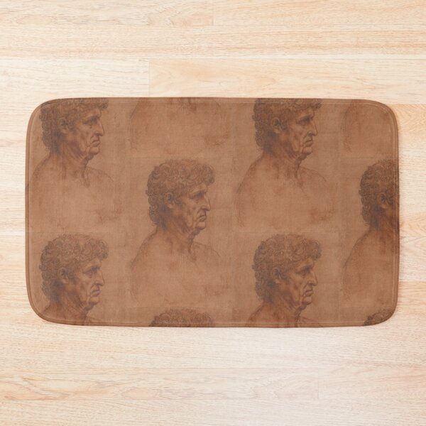 Item preview, Bust of a Man by Leonardo da Vinci Renaissance Portrait Drawing Print designed and sold by artofuniverse.
