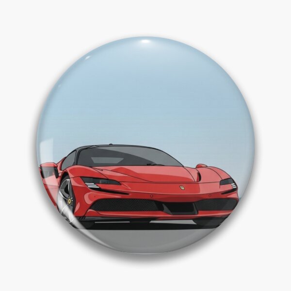 Item preview, Ferrari SF90 Stradale Hybrid Supercar Retro Polaroid Art designed and sold by Motorline44.