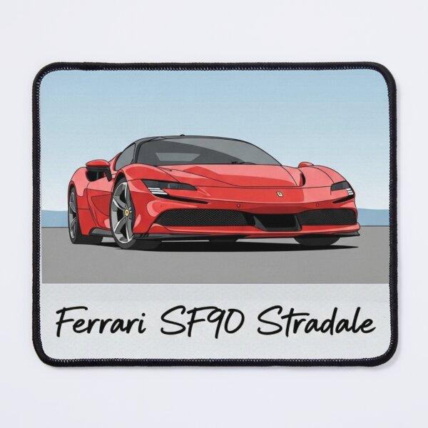 Item preview, Ferrari SF90 Stradale Hybrid Supercar Retro Polaroid Art designed and sold by Motorline44.