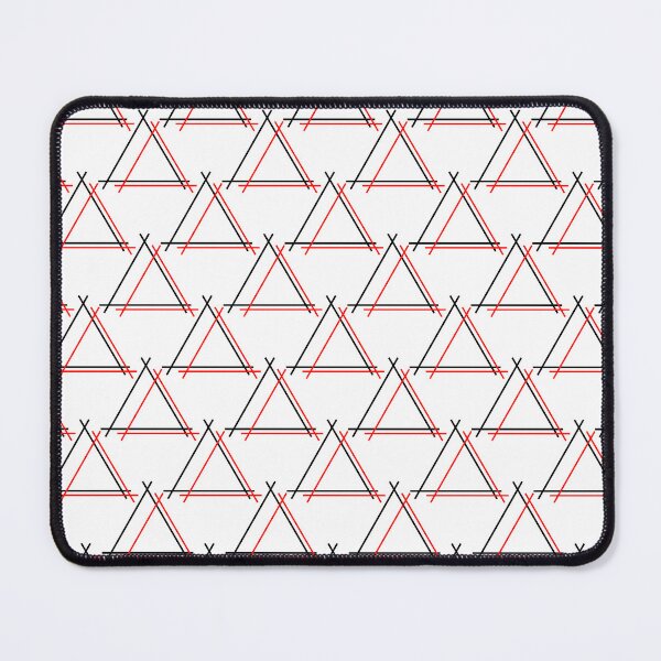 Item preview, Black, candy apple red & white triangles designed and sold by Mint + Midnight.
