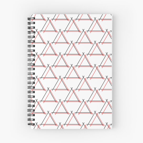 Item preview, Black, candy apple red & white triangles designed and sold by Mint + Midnight.