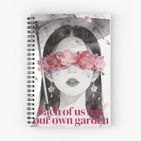 Item preview, "The Secret of the Inner Garden: Romantic Poster with Flowers and Umbrella" designed and sold by  BoomPoster.