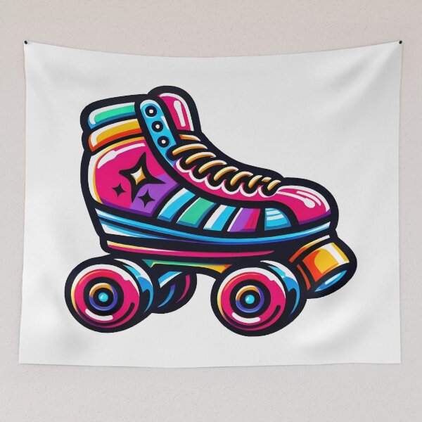 Item preview, Colorful Roller Skates – Retro Fun Illustration with Vibrant Aesthetic designed and sold by BobaBunny76.