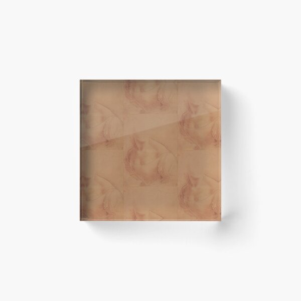 Item preview, The Bust of the Madonna by Leonardo da Vinci Renaissance Drawing Print designed and sold by artofuniverse.