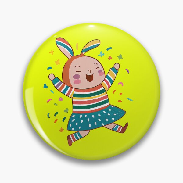 Item preview, Cheerful rabbit girl. Cute cartoon bunny on a white background designed and sold by ArtEventET.