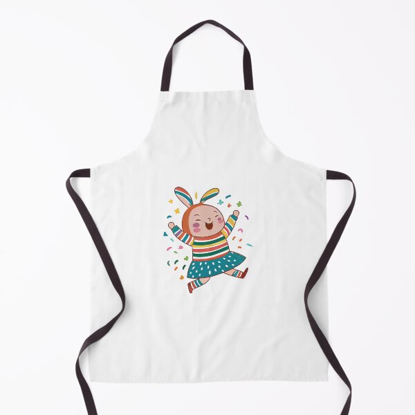 Item preview, Cheerful rabbit girl. Cute cartoon bunny on a white background designed and sold by ArtEventET.
