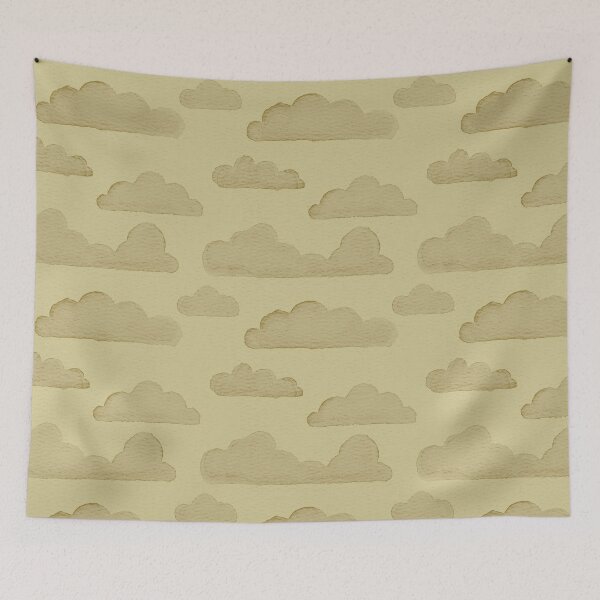 Item preview, Dreamtime Clouds Watercolor Pattern - Gold + Ochre designed and sold by Irene Estelle.
