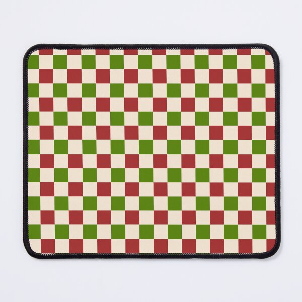 Item preview, Auburn, avocado green & antique white checkered designed and sold by Mint + Midnight.