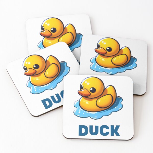 Item preview, Cute Yellow Duck – Adorable Duckling Illustration with “Duck” Typography designed and sold by BobaBunny76.