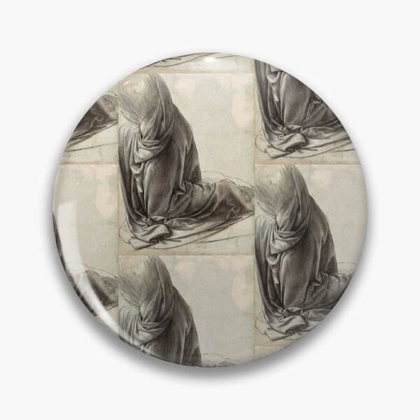 Item preview, The Drapery of a Kneeling Figure by Leonardo da Vinci Renaissance Study Print designed and sold by artofuniverse.