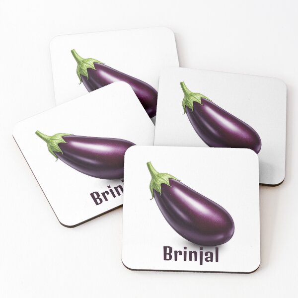 Item preview, Glossy Brinjal Vegetable Minimal Art Design designed and sold by PixelParinda.