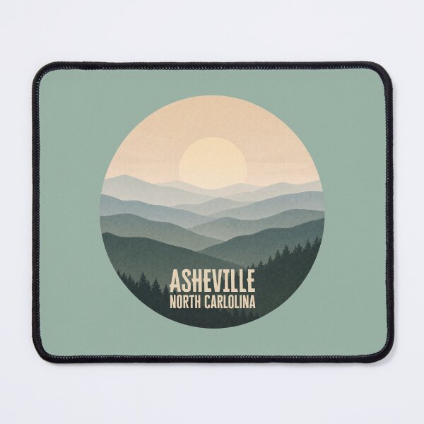 Item preview, Asheville North Carolina Mountain Landscape | Blue Ridge Mountains Minimal Travel Art Sunset Design designed and sold by SimplyJasper.