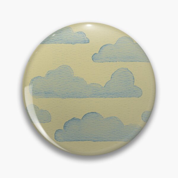 Item preview, Dreamtime Clouds Watercolor Pattern - Gold + Peacock designed and sold by Irene Estelle.
