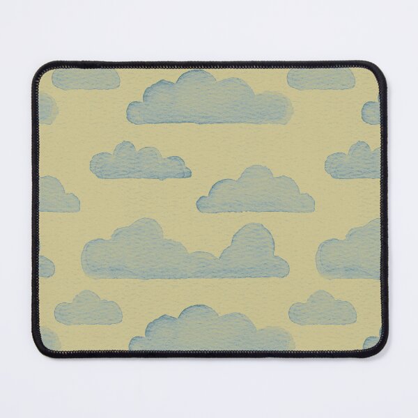 Item preview, Dreamtime Clouds Watercolor Pattern - Gold + Peacock designed and sold by Irene Estelle.