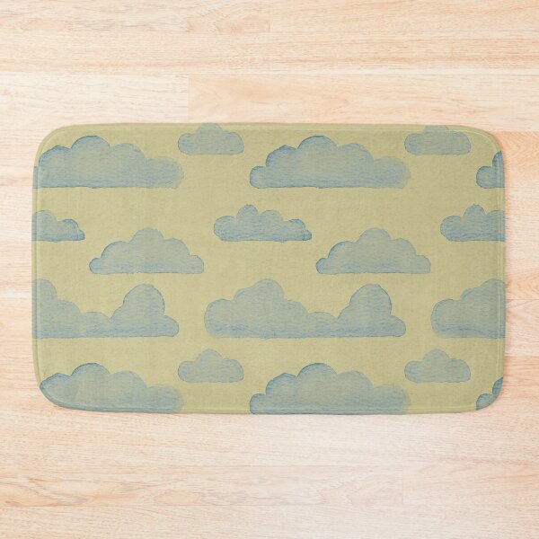 Item preview, Dreamtime Clouds Watercolor Pattern - Gold + Peacock designed and sold by Irene Estelle.