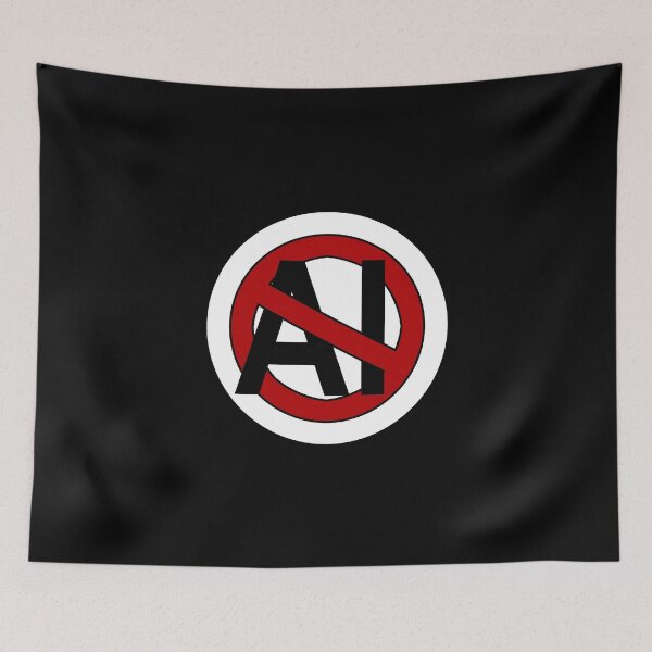 Item preview, No AI designed and sold by blacksnowcomics.