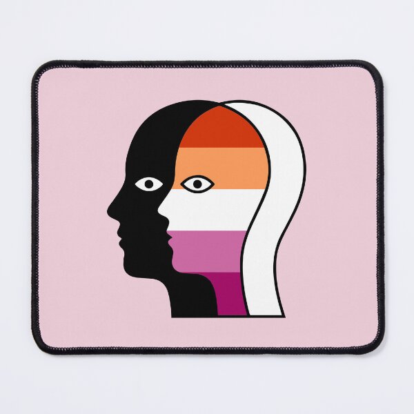 Item preview, Abstract Overlapping Faces - Lesbian Pride Flag Identity Art designed and sold by Cannaxes Studio.