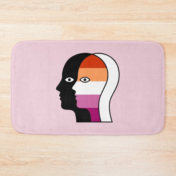 Item preview, Abstract Overlapping Faces - Lesbian Pride Flag Identity Art designed and sold by Cannaxes Studio.