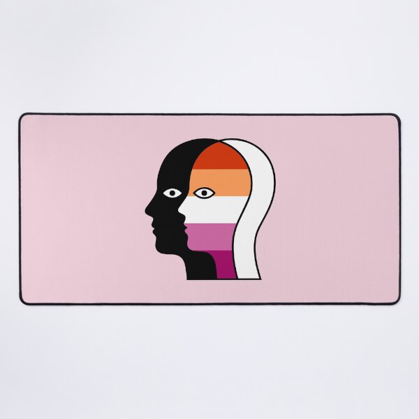 Item preview, Abstract Overlapping Faces - Lesbian Pride Flag Identity Art designed and sold by Cannaxes Studio.