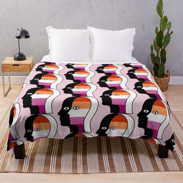 Item preview, Abstract Overlapping Faces - Lesbian Pride Flag Identity Art designed and sold by Cannaxes Studio.