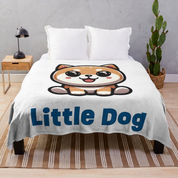 Item preview, Little Dog – Cute Puppy Illustration with Adorable “Little Dog” Typography designed and sold by BobaBunny76.