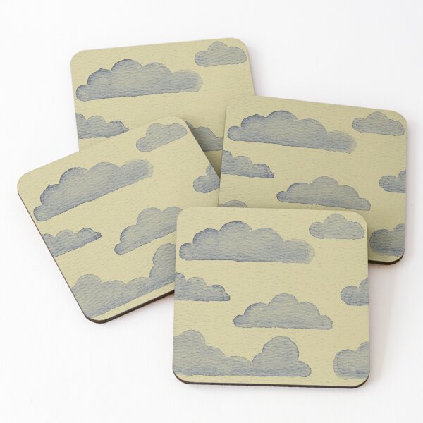 Item preview, Dreamtime Clouds Watercolor Pattern - Gold + Dusk designed and sold by Irene Estelle.