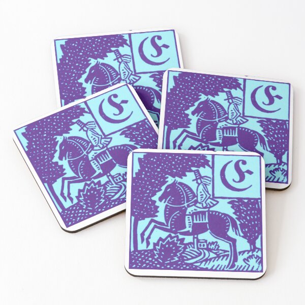 Item preview, I Live for Saturdays — Medieval Knight Woodcut Duotone designed and sold by LouDSarG.