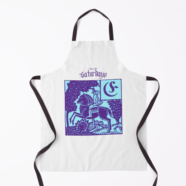 Item preview, I Live for Saturdays — Medieval Knight Woodcut Duotone designed and sold by LouDSarG.