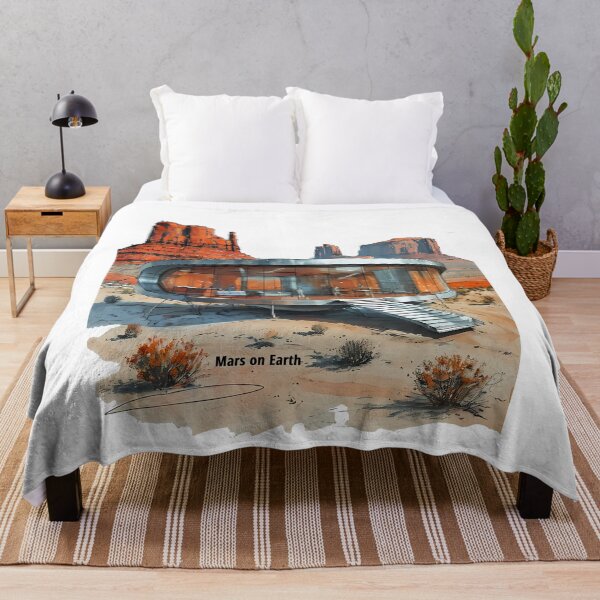 Item preview, Mars On Earth - Futuristic Desert Villa Sketch designed and sold by Modern Nest Art.