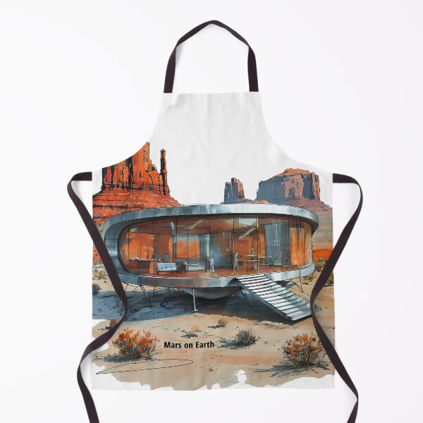 Item preview, Mars On Earth - Futuristic Desert Villa Sketch designed and sold by Modern Nest Art.