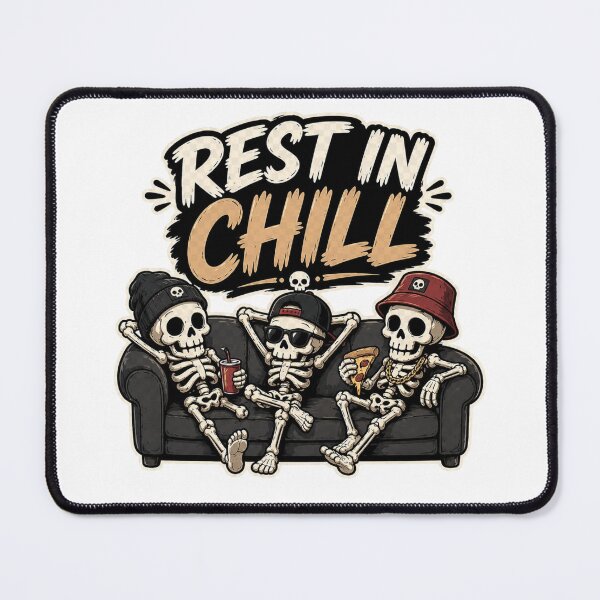 Item preview, Three Chill Skeletons Relaxing on a Couch designed and sold by LOLKart.