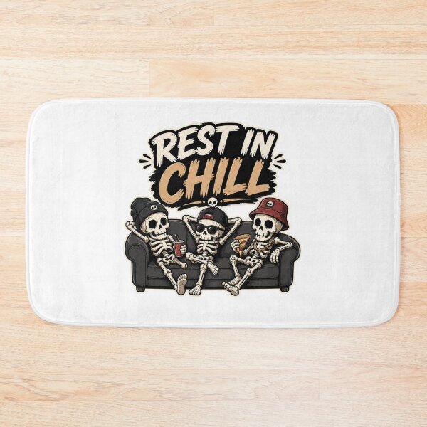 Item preview, Three Chill Skeletons Relaxing on a Couch designed and sold by LOLKart.