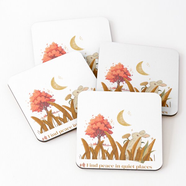 Item preview, Find Peace In Quiet Places Cottagecore Bunny Aesthetic Design designed and sold by CreativePallavi.