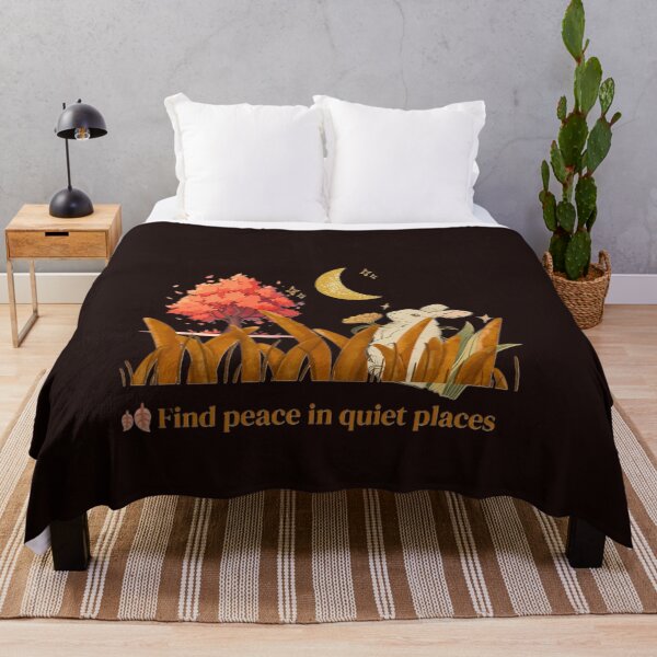 Item preview, Find Peace In Quiet Places Cottagecore Bunny Aesthetic Design designed and sold by CreativePallavi.