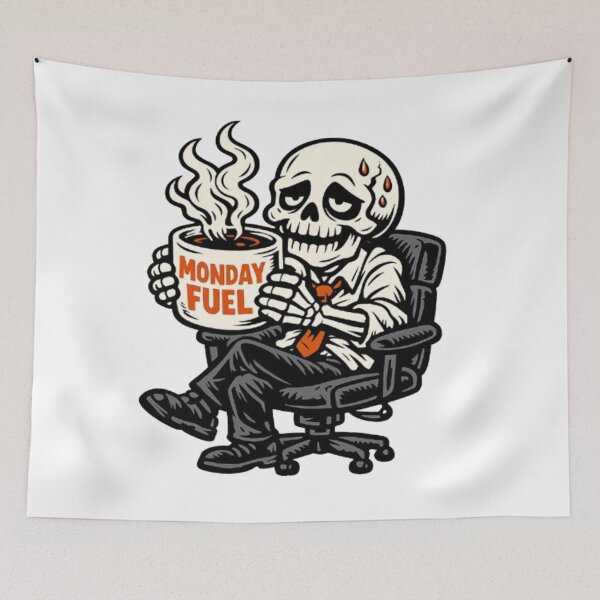 Item preview, The Exhausted Monday Skeleton designed and sold by NoriudaR.
