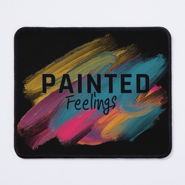 Item preview, painted feelings aesthetic art design, colorful brush stroke typography, emotional abstract quote designed and sold by RiriPixera.