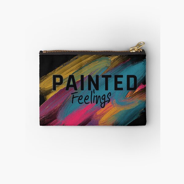 Item preview, painted feelings aesthetic art design, colorful brush stroke typography, emotional abstract quote designed and sold by RiriPixera.