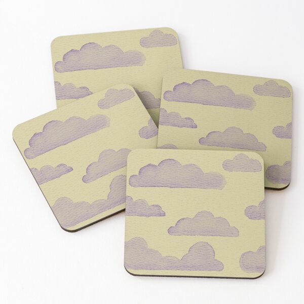 Item preview, Dreamtime Clouds Watercolor Pattern - Gold + Plum designed and sold by Irene Estelle.