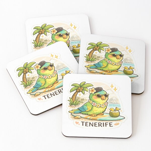 Item preview, Cute Tenerife Parrot Sticker – Tropical Canary Islands Vibes designed and sold by ZYNORAworld.